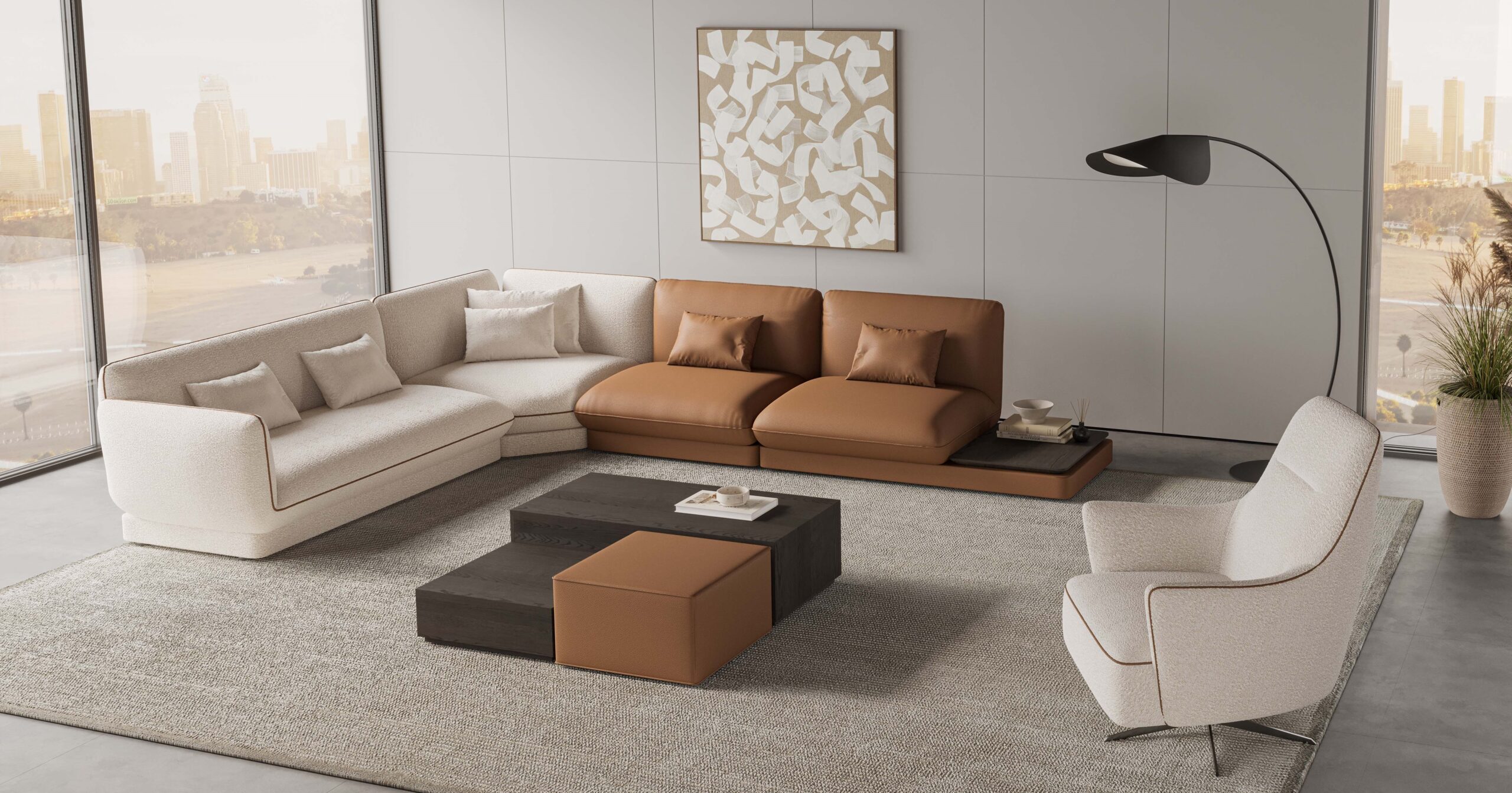 hoeksalon-design sofa-design zetels op maat-interieurwinkel-zitbanken-lounge sofa