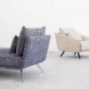 Evolution design -Design meubels-interieurwinkel-design winkel - donker- zetel -chaise lounge - fauteuil - beige- woonkamer - living