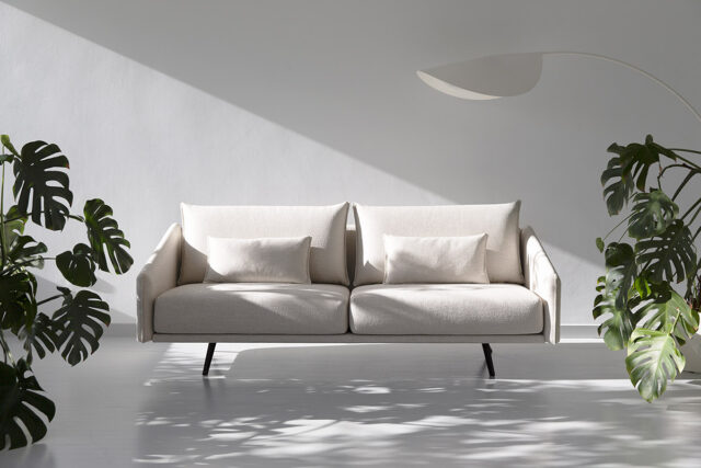 Evolution design -Design meubels-interieurwinkel-design winkel - zetel - sofa - 2zit - stof - beige - woonkamer - living