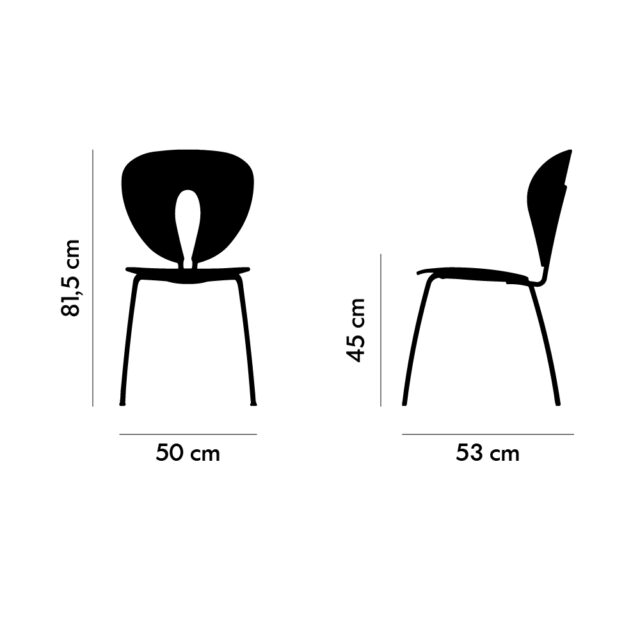 Evolution design -Design meubels-interieurwinkel-design winkel - afmeting Orbit stoel - plan - stoel afmetingen