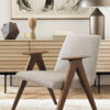 Evolution design - fauteuil -Design meubels-interieurwinkel-design winkel - fauteuil- woonkamer - living - houten poten - stof - grijs