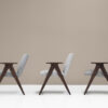 Evolution design -Design meubels-interieurwinkel-design winkel - woonkamer - living - houten poten - grijs -stof - fauteuil